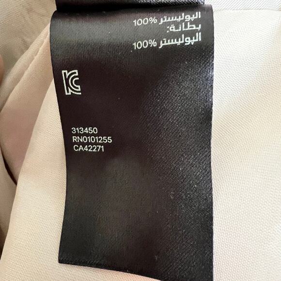 H&M Peacock Print Sleeveless Deep V-Neck Mini Dress Women's Size 6 Purple/Tan - Picture 6 of 7